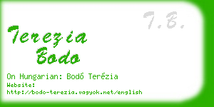 terezia bodo business card